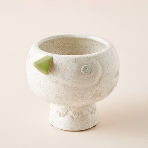 HTF Anthropologie Bird Garden Pot, Medium